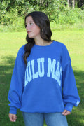Lulu Mac Sweatshirt- Royal/Light Blue Puff