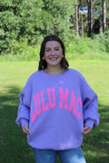 Lulu Mac Sweatshirt- Purple/Pink Puff