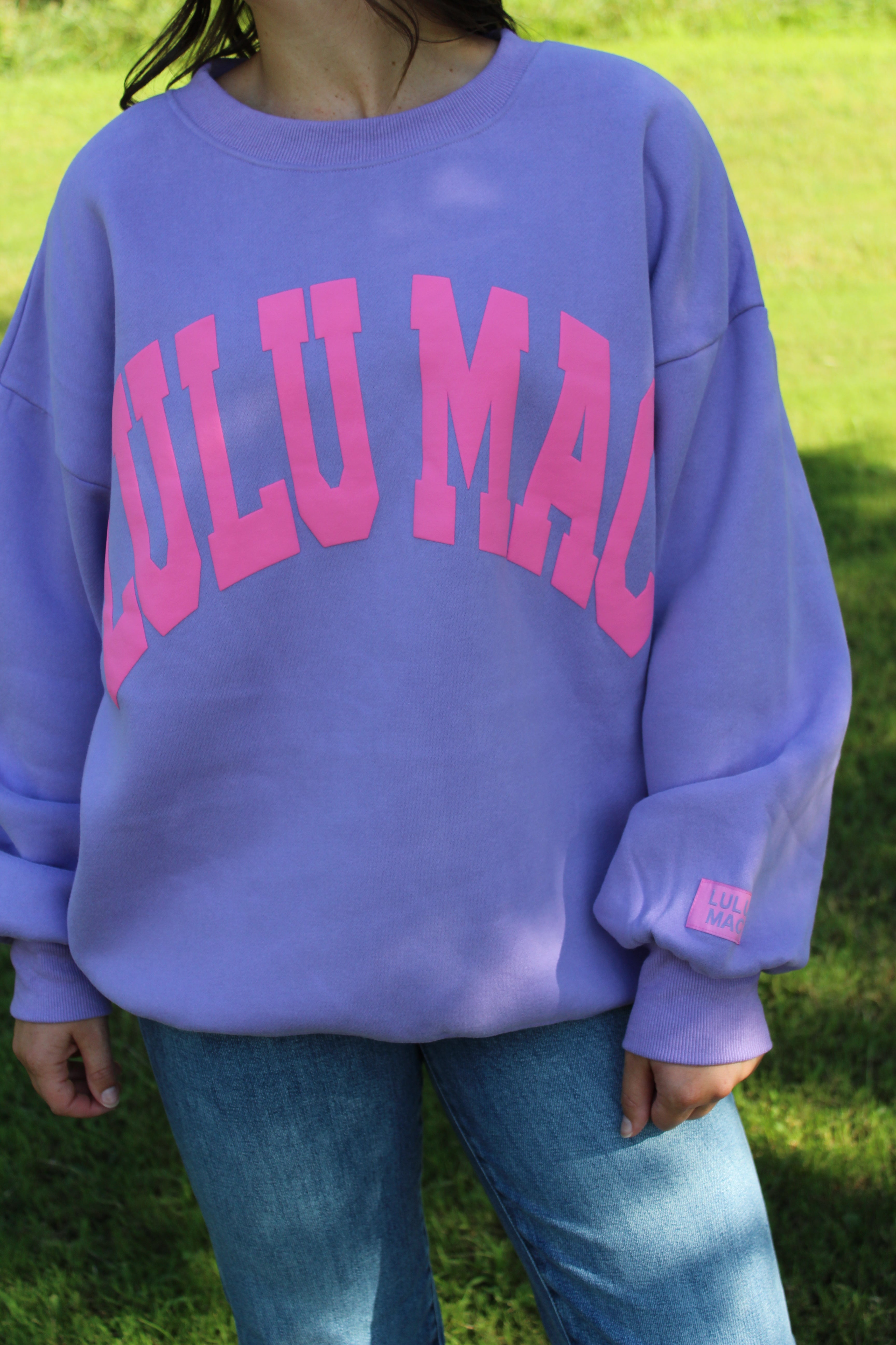Lulu Mac Sweatshirt- Purple/Pink Puff
