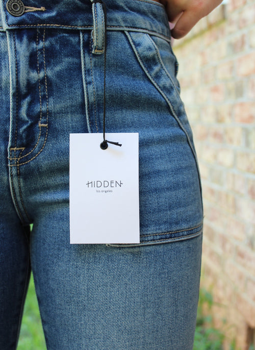 Hidden Jeans- Mid-Rise Cropped Flare Jeans