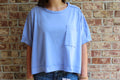 Very-J Washed Oversized Crop Comfy Knit Top