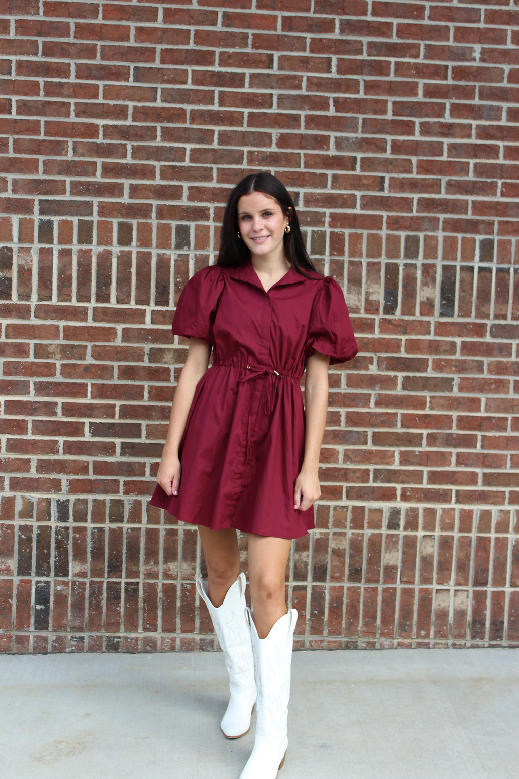 Burgundy GameDay Short Dress