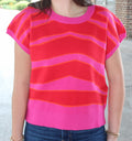JODIFL- Tiger Sweater-Pink and Orange