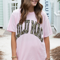 Lulu Mac Tee- Light pink/ Mossy Oak