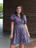 ENTRO- Fuchsia Vibrant Dress