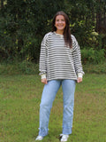 Very J -Stripe Waffle Top